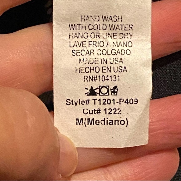 Ariella Black and White Plaid Snap Front Tie Top Women's M Medium - Picture 9 of 9